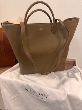 Discontinued Mina Baie Mila Shopper Tote Leather in Teddy
